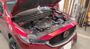 Работа по защите Mazda от угона. Реализация дотяжки окон